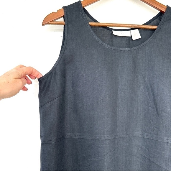 J. Jill shift dress, popover, sleeveless, crew neck, midi length, in ๐ฏ linen - Picture 2 of 10